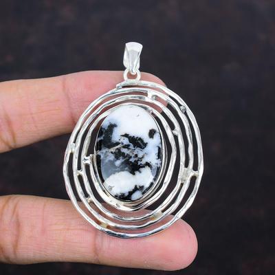White Buffalo Turquoise Pendant 925 Sterling Silver Pendant Decent Jewelry Handmade Dainty Pendant Natural Gemstone Pendant Gifts For Mother