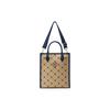 MLB New  Full Print Vintage Metal Logo PVC Tote Bag Shopping Bag Shoulder Crossbody Handbag Medium Unisex tote bags Khaki 7ACRMD24NGP001-43BGS