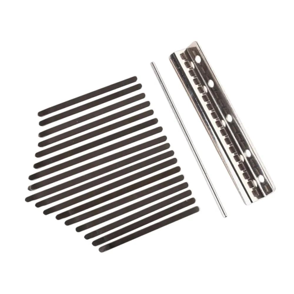 Set of steel keys for 17-note kalimba, accessories for musical instruments, parts for finger piano