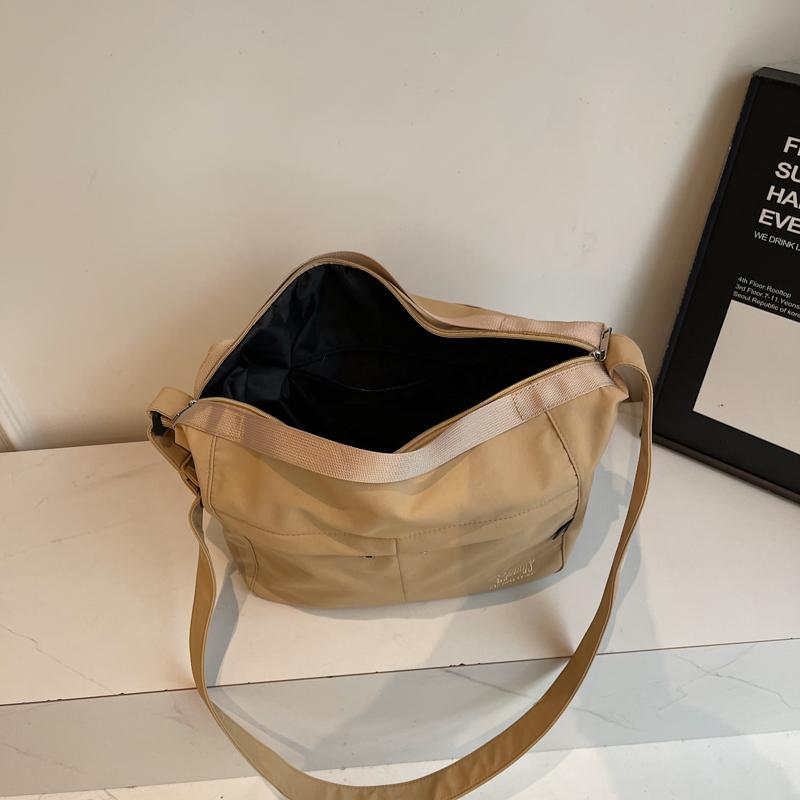 Student Class Handbag Lightweight Waterproof Nylon Cloth Tote Bag Large Capacity Crossbody Bag