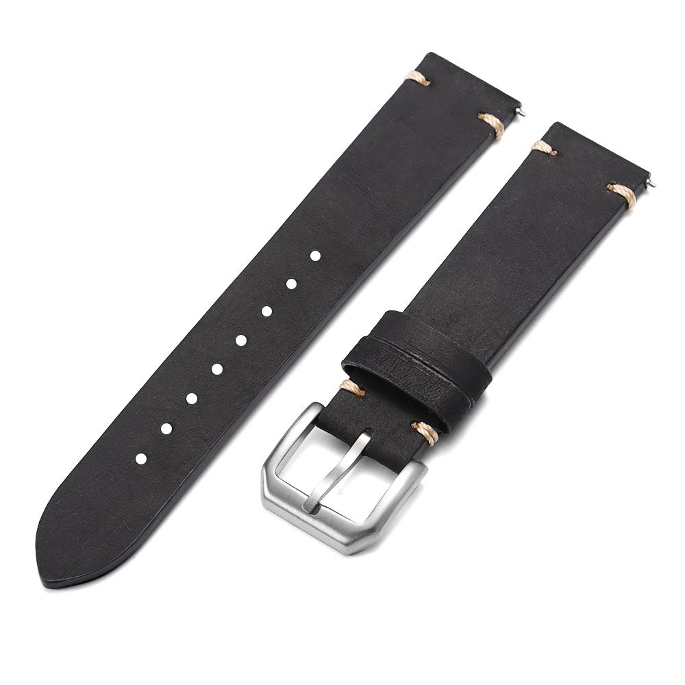 20/22mm Vintage Echtes Leder Uhrenarmband Nähte Rindsleder Uhrenarmband für Omega Uhren Handgelenkband Schnellverschluss Armband Gürtel