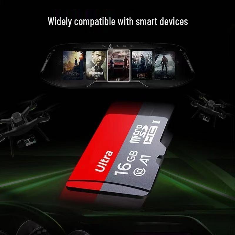 High-Speed Flash Memory Card: 16GB, 32GB, 64GB, 128GB for Dashcams and Surveillance Devices