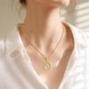 Gold Color Dragon Moon Star Pendant Necklace for Women Fashion Cubic Zirconia Pendant Jewelry Gift for Daily Wear Party