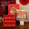 Mid-Autumn Mooncake & Pastry Gift Box with Egg Yolk Pastry, Peach Blossom Pastry, and Chinese Candy in a Nine-Grid Design.