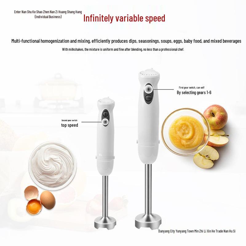 Electric Handheld Baby Food Blender - Food-Grade Single Stick for Household Use
