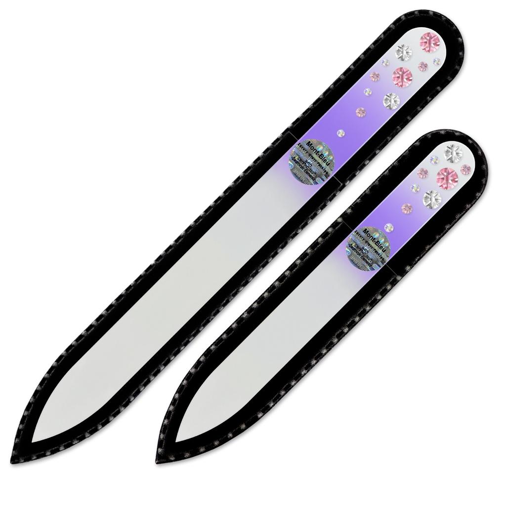 Zestaw 2 kolorowych pilników do paznokci z kryształkami WC-MS