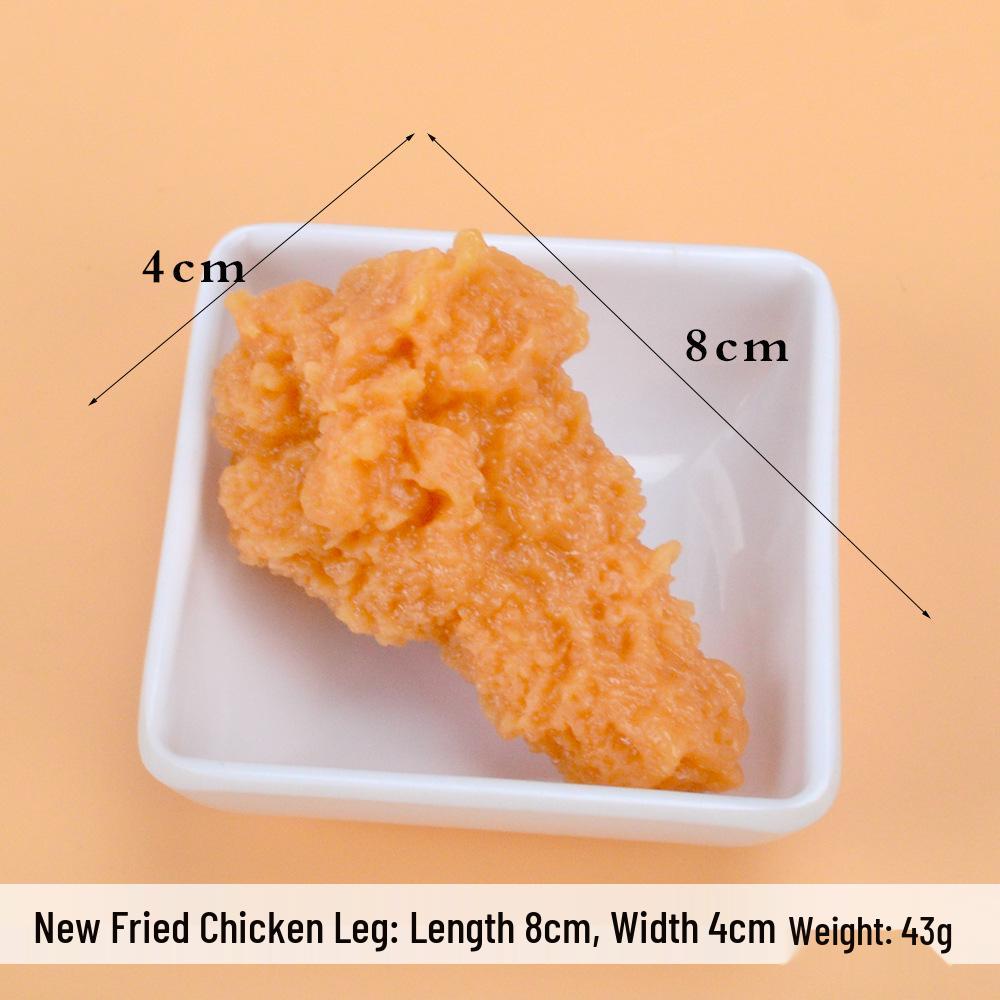 Simulated Fried Chicken Leg & Wing Keychain - Chicken Nugget & Popcorn Food Toy Pendant