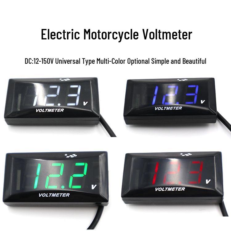 Universelles Elektrisches Motorrad Voltmeter 12V-150V LCD Display