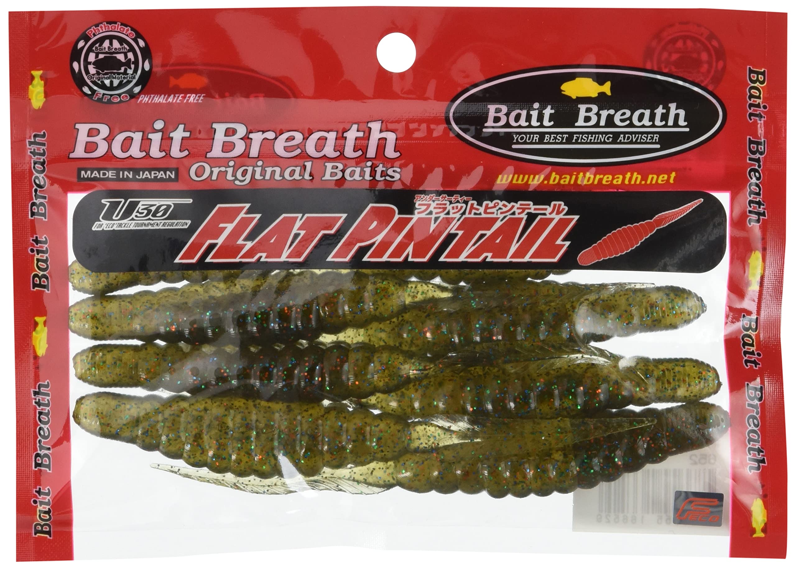 Bait Breath U30 Flat Pintail inch Worm Weed 4.5 #737 Gill.