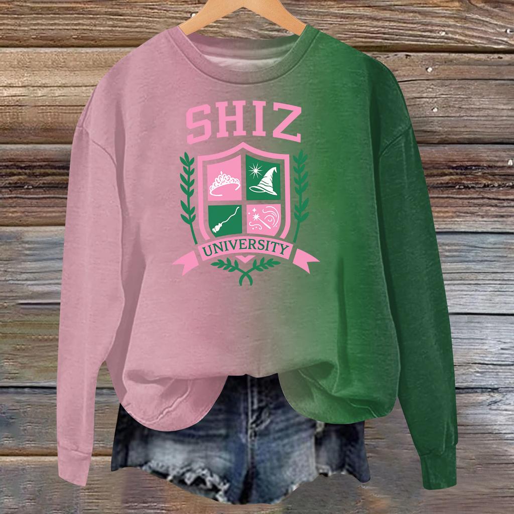 Women's Fashion Casual Long Sleeve Loose Printed Sweatshirt