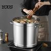 Large Stockpot for Family Meals Stainless Steel Soup Pot, with Lid And Handle, Stockpot, Versatile Cooking Pot Uniform Heat Conduction Catering Bulk