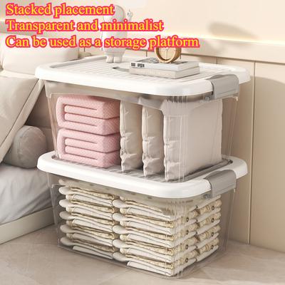 Transparent Storage Box Household Plastic Basket Clothing Classification Box Book Storage Box Medicine Suitcase Home Organizer
