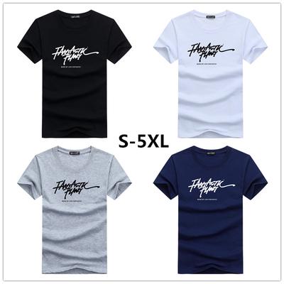 T-shirt da uomo in cotone bianco nero T-shirt basic casual slim a maniche corte dal design semplice Fotbolka