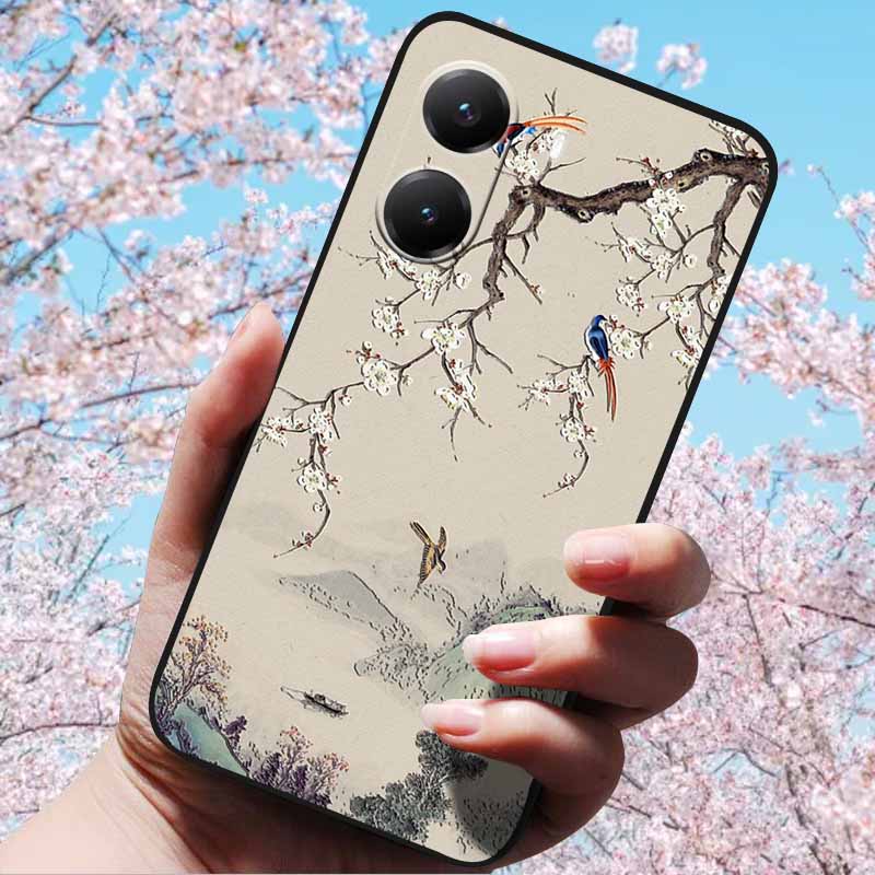 For Xiaomi Poco X7 Pro 3D Relief Flower Emboss Soft Silicone Case Cartoon Painted Back Cover for Poco X7 Pro with 3D Relief Case