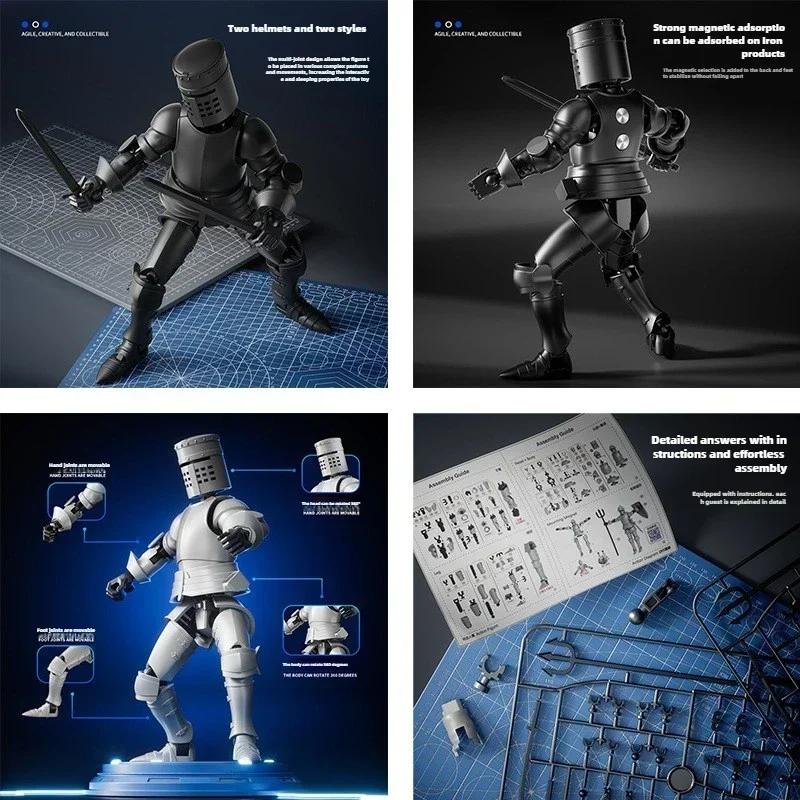 Knight Action Figures Paladin 13 Jointed Movable Shapeshift Robot 3D Printed Mannequin Character Assembl Toys Kids Gifts