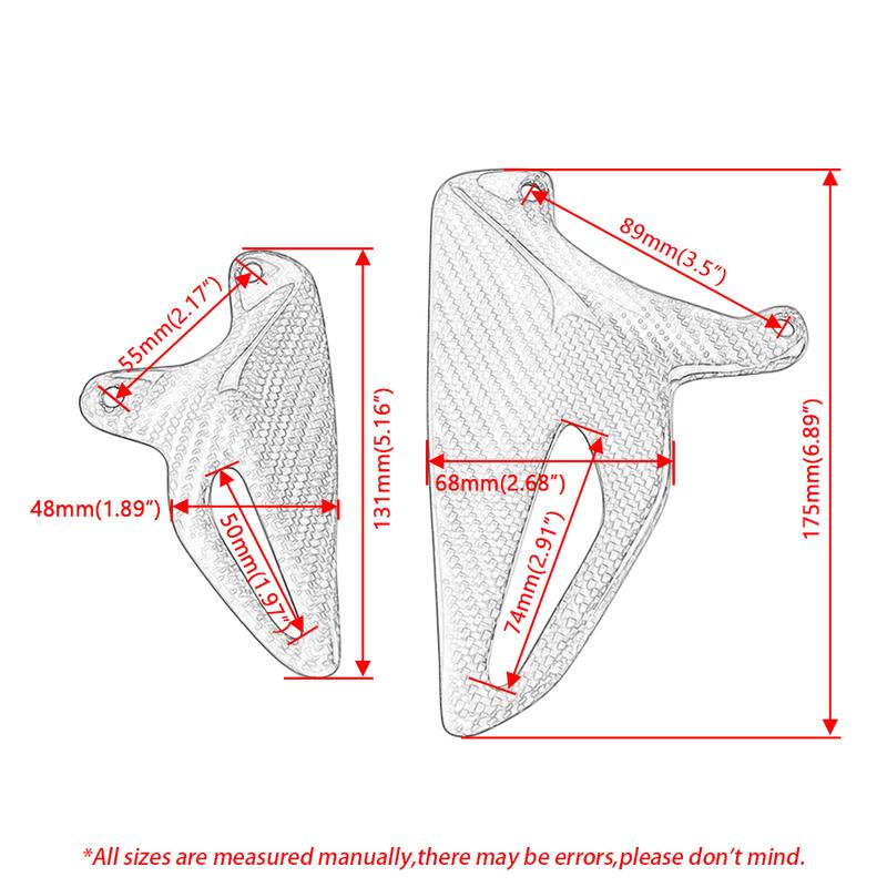 

Motorcycle Foot Wing Rearset Accessories Carbon Fiber Heel Guard Protector Fit For DUCATI Panigale V4/S/R Streetfighter V2 V4/S