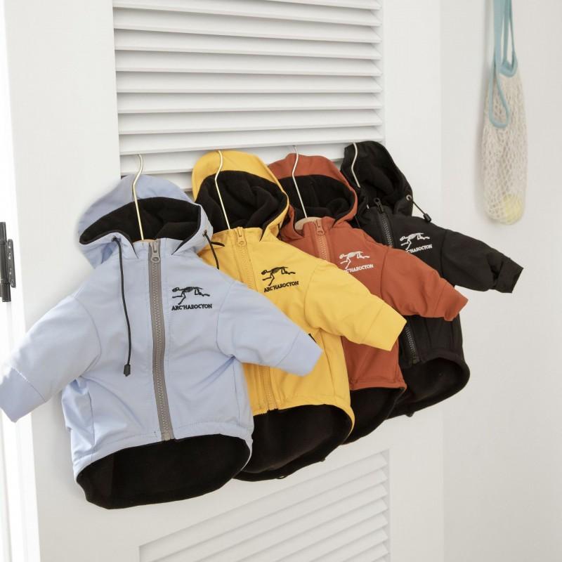 Dog Raincoat Hooded Warm Pet Jacket Cotton Waterproof Two-Leg Design Small To Large Breeds