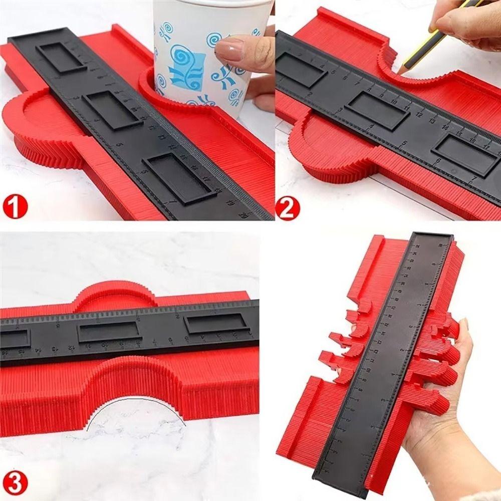 1Pcs Ruler Cutting Irregular Contour Gauge Template Construction Woodworking Measuring Instrument Contour Duplicator
