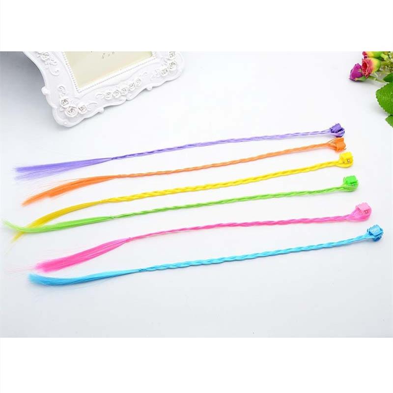 Peruci colorate pentru fete Coadă de cal Ornament pentru păr Prințesă Agrafe pentru gheare de păr Twist Braid Crăciun pentru copii Accesorii pentru păr pentru fete