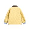 Unisex Retro College Style Quilted Cotton Puffer Jacket With Turn-Down Collar Thick Warm Winter Short Coat Teens Adults