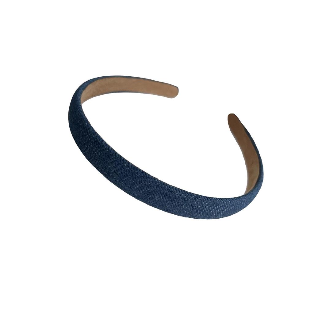 Retro Mori-stil Blått Denim Pannebånd for Kvinner - Elegant, Allsidig og Slankt Hårtilbehør