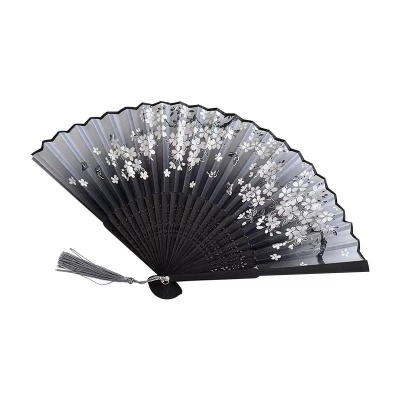 Ancient Style Small Fan, Chinese Style Women's Hanfu Dance Fan, Portable Retro Folding Fan, Summer Cooling Fan, Bamboo Fan