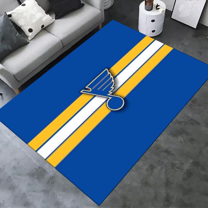 St. Louis Blues Logo Carpet Rug for Living Room Bedroom Home Sofa Decoration,Kids Play Non-slip Floor Mat
