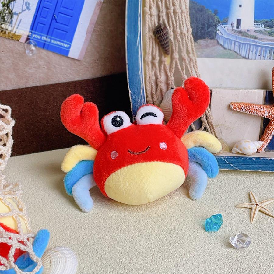Plush Crab Keychain Toy With Polyester Filling For Kids And Adults