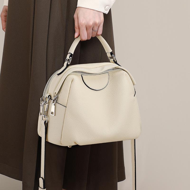 Handbag Messenger Bag Genuine Leather Women'S Bag Large Capacity First Layer Cowhide Mother Bag Luggage