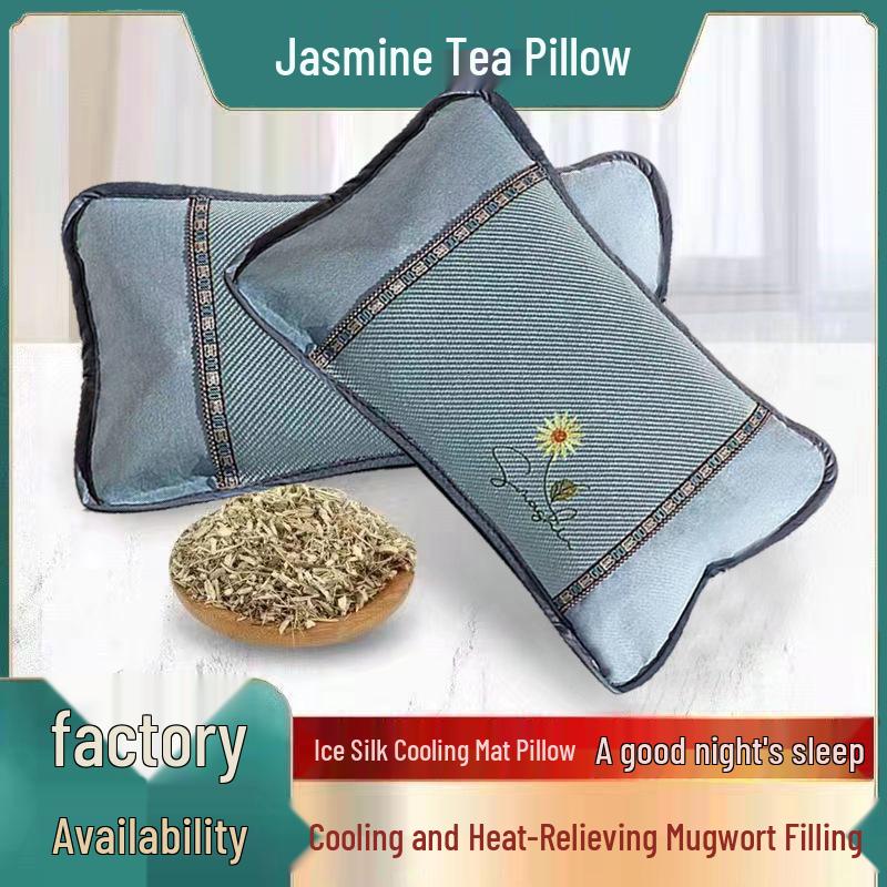 

Подушка-подголовник из ротанга и бамбука Summer Breeze с ароматом чая из полыни Jasmine Scent Pillow (Blue)