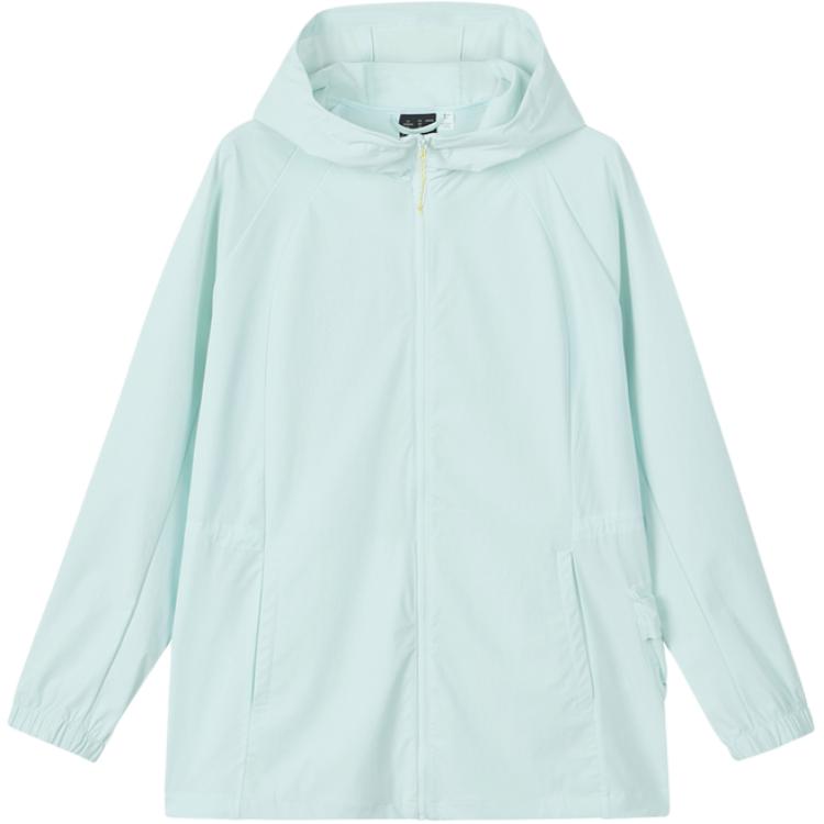 Skechers Solid Color Casual Versatile Hooded Full Zip Long Sleeve Jacket Women jackets Light-Blue L324W030-046U XL