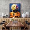 5d diamantová maľba kolo Cat Diamond výšivka tekvica Diamond kamienky obrázok Halloween darček