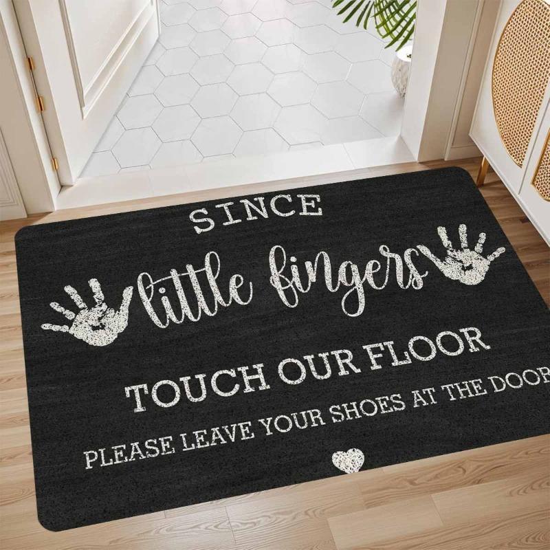 Welcome Door Mat Doormat Please Remove Your Shoes Doormat Outdoor Doormat Absorbent and Non-Slip Kitchen Rugs Area Home Decor
