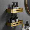 Xuanyong Brushed Gold Aluminum Bathroom Basket Set (Triangular & Square)