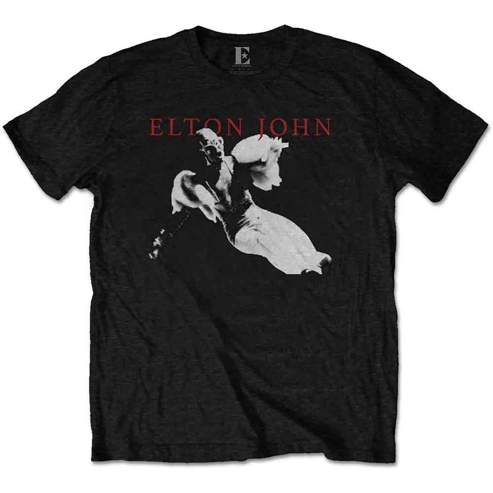 Elton John T Shirt Rocketman Homage Jump Live new retro Official Mens Black XL