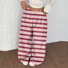 Women's Casual And Fashionable Printed Elastic Waist Loose Wide Leg Pants