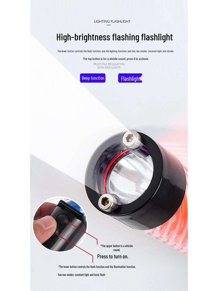 Dual-Color LED Rechargeable Traffic Baton and Concert Glow Stick