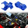 X AUTOHAUX Hose Separator Clamp Hose Clamp Fitting Adapter with Wrench for Car 4pcs Blue AN6