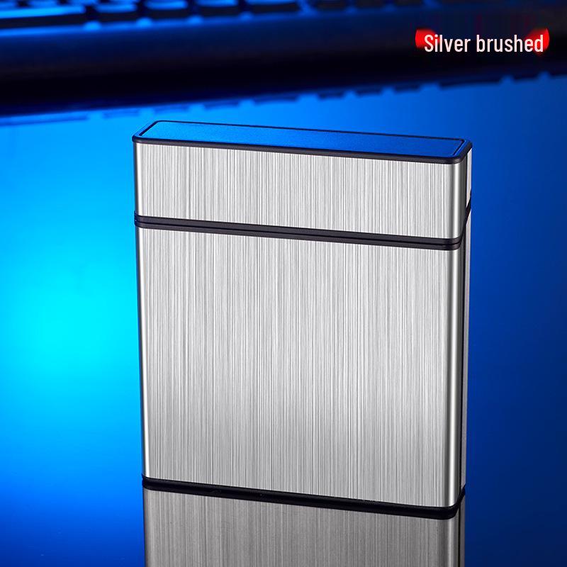 6.5mm Hand-Rolled Cigarette Case, 20-Count, 3-Section, No-Leak Flat Case, Men's Portable Smoking Storage Box