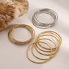 Yori High Quality Stainless Steel Metal Bracelet Bangle Waterproof Texture Personalized Unisex Jewelry Bijoux Wholesale