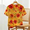 Women's Loose Fit Floral Short Sleeve T-Shirt - Simple Commute Style, Soft Round Neck, Casual & Versatile, Comfortable for Daily & Outdoor Wear