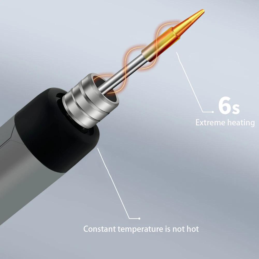 Portable 5V 8W USB Wireless Soldering Iron Electric Soldering Iron Fast Charging Lithium Battery Solder Iron Repair Welding Tool