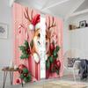 2pcs,2D Plane Printing Popular Curtain Panels Christmas Corgi Gift Festive Dog (4) Versatile Polyester Fabric (without Rod) All