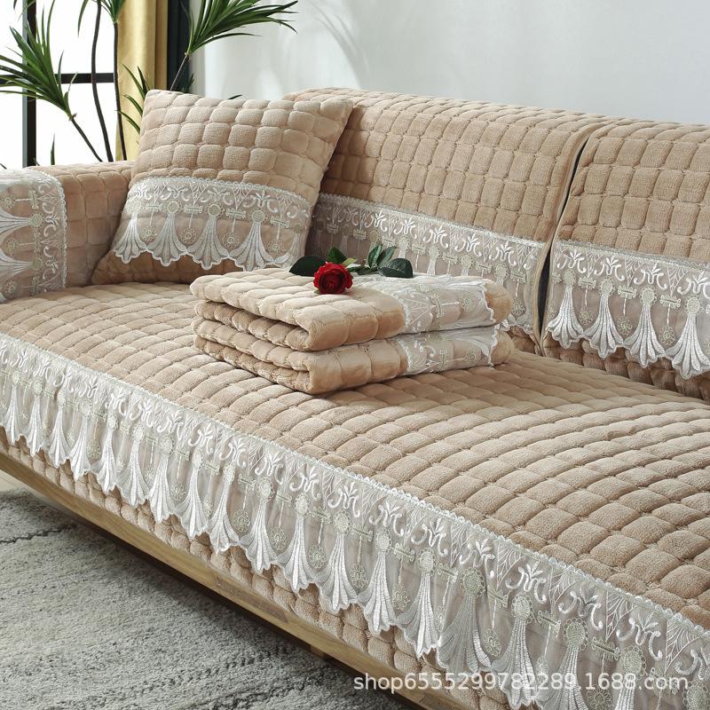 Super Soft Modern Quilted Plush Sofa Cover - Pet Friendly, Machine Washable, Living Room, Bedroom, Office Decoration, Combination Sofa Cover