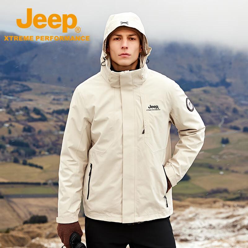 JEEP Men s 2025 3-in-1 Fleece Lined Winter Jacket M