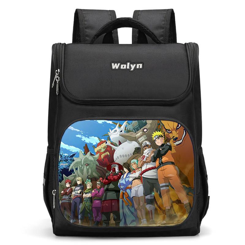 Large Capacity Naruto Sasuke Backpack For Boys And Girls 3d Double Layer
