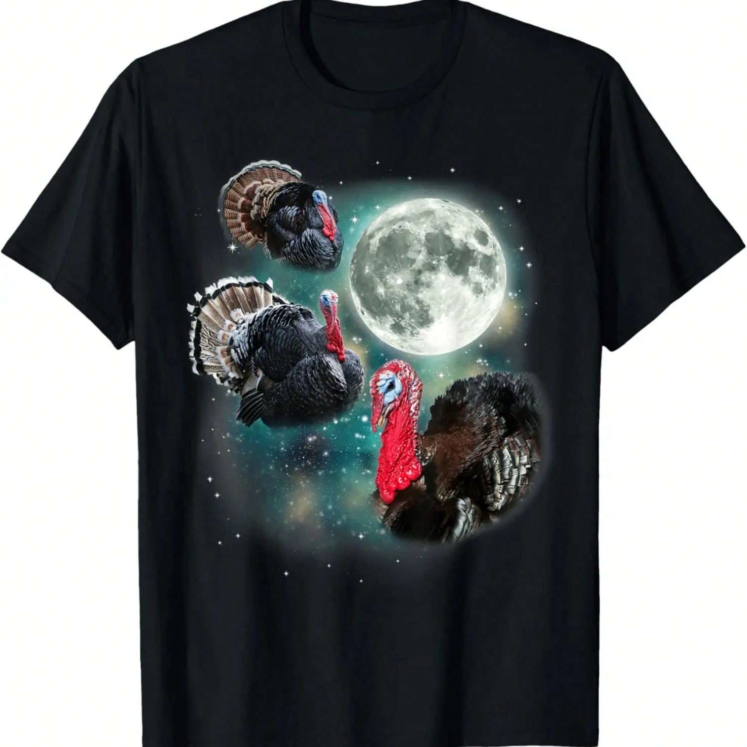 Three Turkey Moon _ Funny Weird Cursed Parody Thanksgiving T-Shirt S разноцветный
