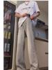 Light Blue Men's Flared Machete Jeans - Versatile American High Street Style, Straight Leg Summer Pants.
