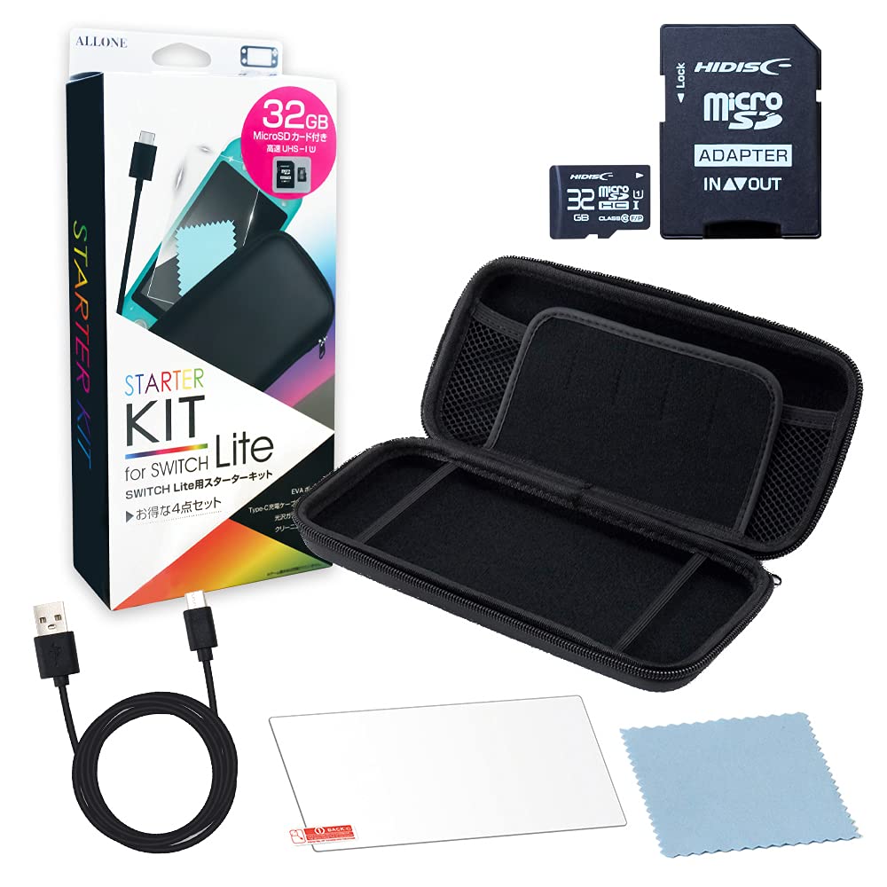 

Стартовый комплект Alone для Switch Lite, набор карт 32 ГБ для зарядки, в комплекте с совместимыми аксессуарами японского производителя из 5 предметов [в комплекте карта microSD]