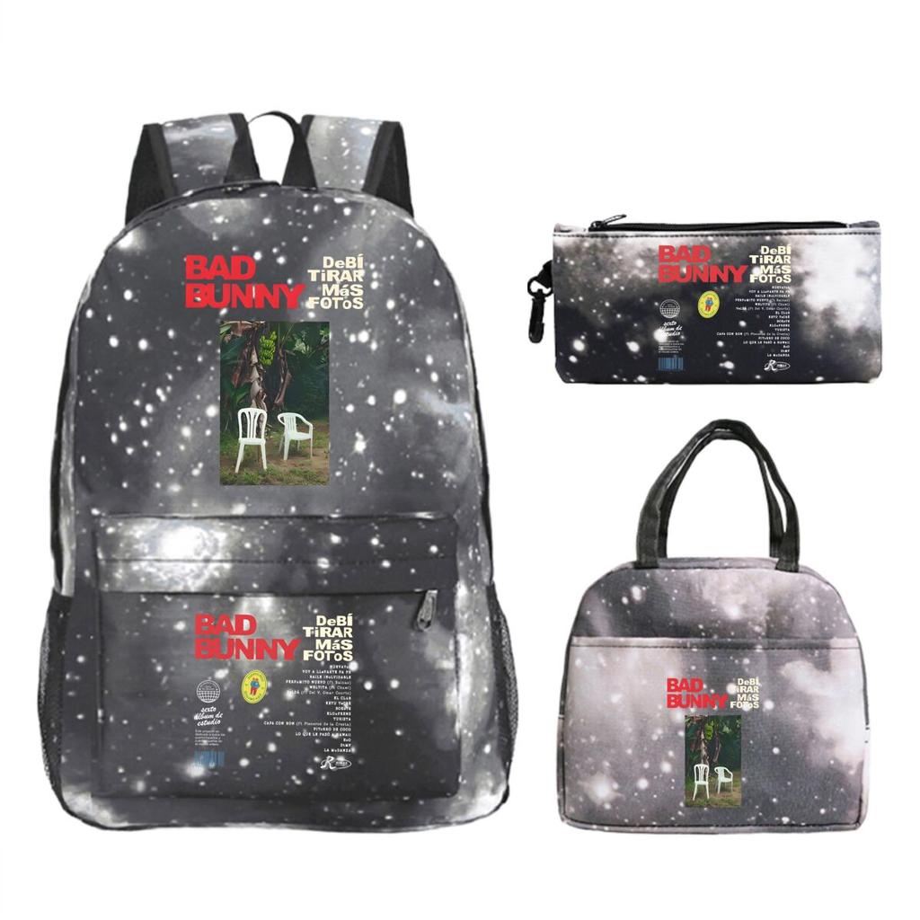 Lightweight 3Pcs School Backpack Set Rucksack Bookbag Lunch Bag Pencil Case Back To School Accessory for Teenage Boys Girls